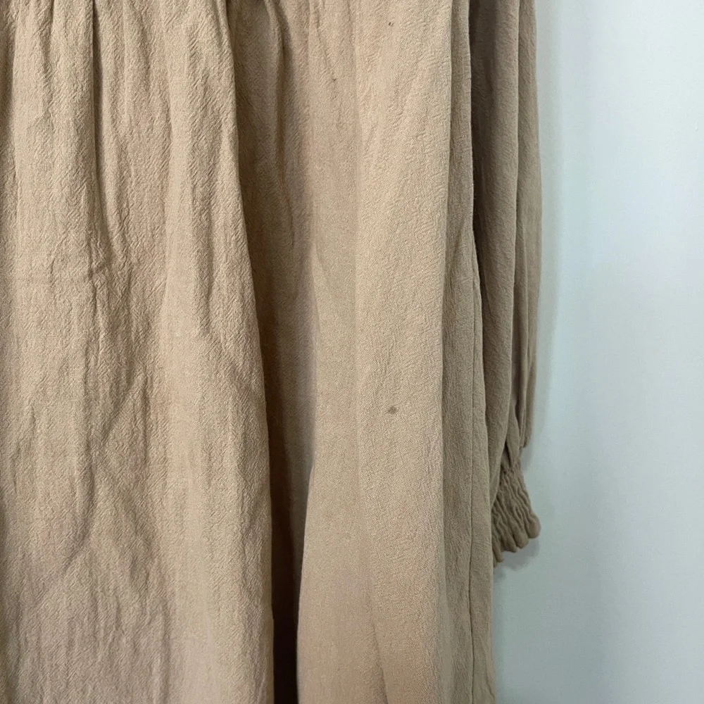 loverichie Womens Dress Size Large Tan Boho Peasant Mini - Picture 13 of 14